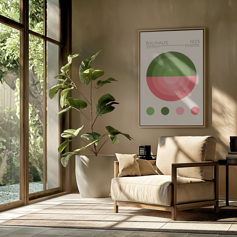Bauhaus Yesil Daire Poster